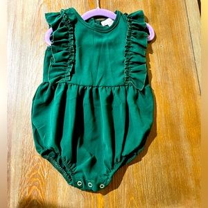 Gorgeous Green Baby Romper! Never Worn!